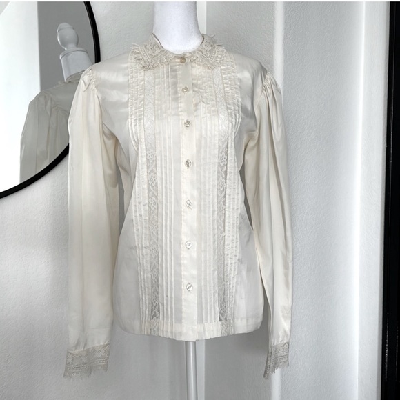 VINTAGE 1950s {lace} blouse - Picture 5 of 7